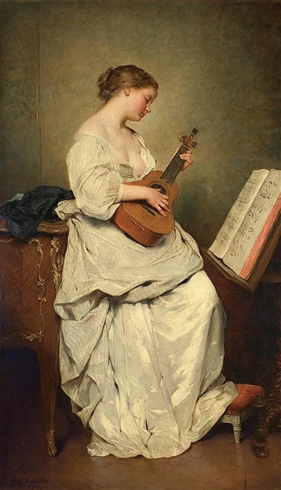 Charles Joshua Chaplin - Ragazza che suona la chitarra